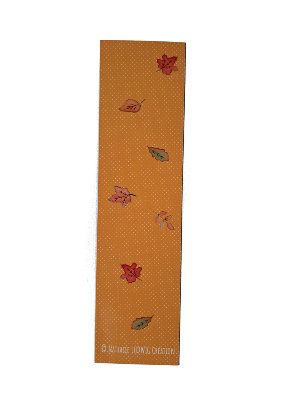 marque-page renard livre lecture automne feuilles papeterie fun, idée cadeau