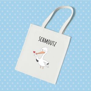 tote bag schmoutz cigogne alsace bisou